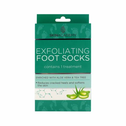 Skin Academy Exfoliating Foot Socks - Aloe Vera & Tea Tree