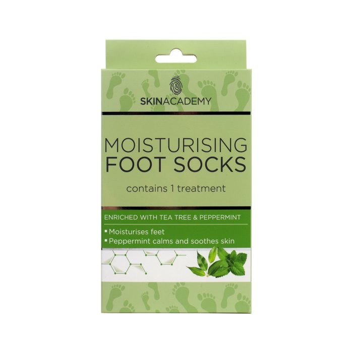 Skin Academy Moisturising Foot Socks - Tea Tree & Peppermint