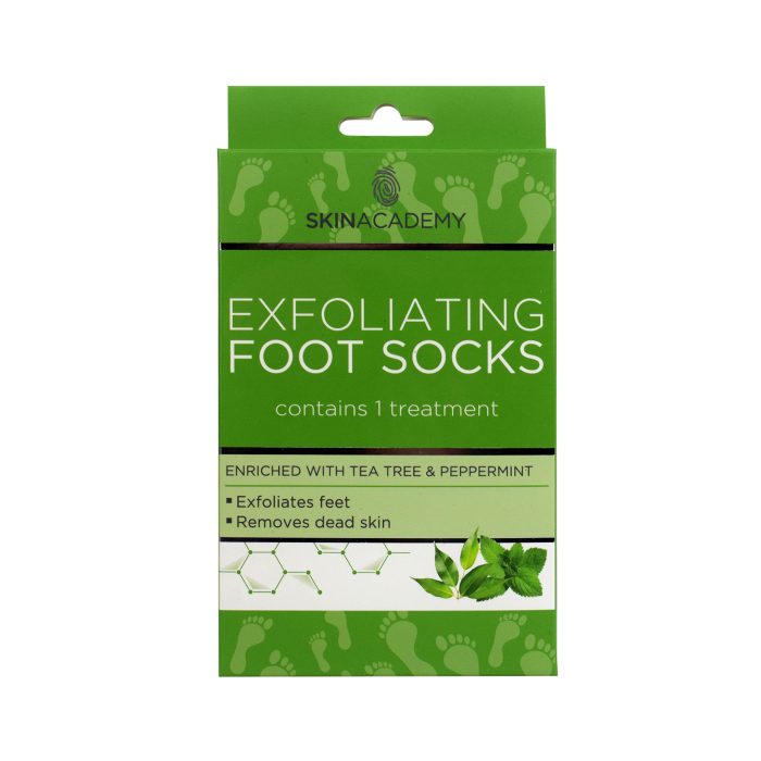 Skin Academy Exfoliating Foot Socks - Tea Tree and Peppermint