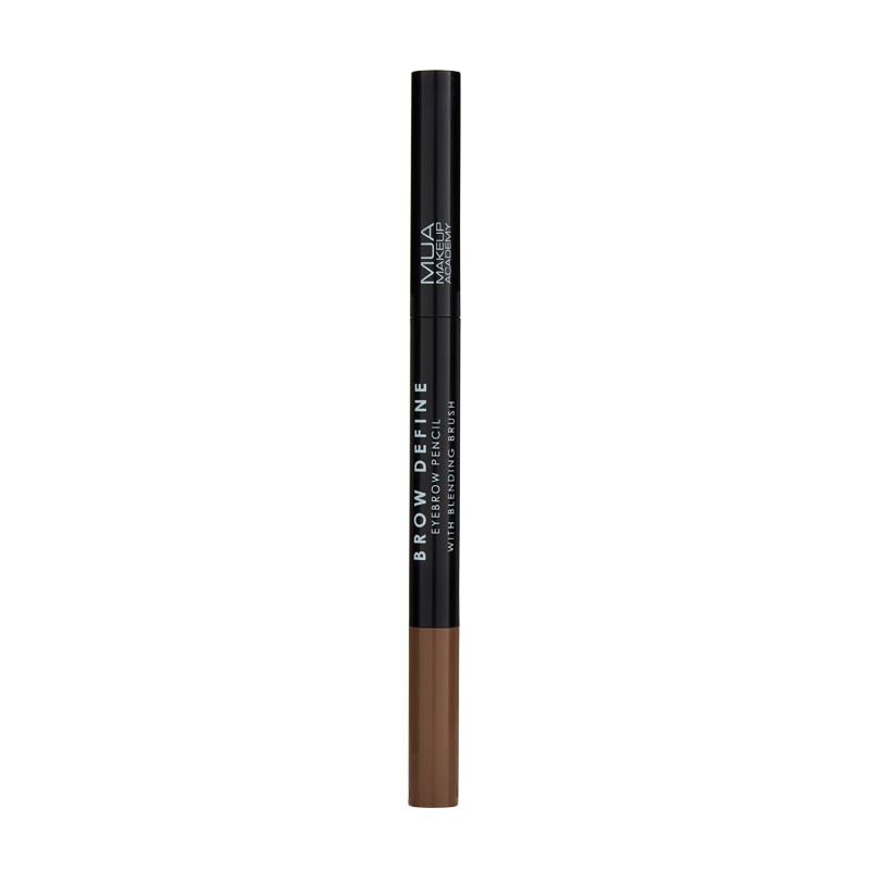 MUA BROW DEFINE EYEBROW PENCIL - WITH BLENDING BRUSH - MID BROWN MUA BROW DEFINE EYEBROW PENCIL - WITH BLENDING BRUSH - MID BROWN