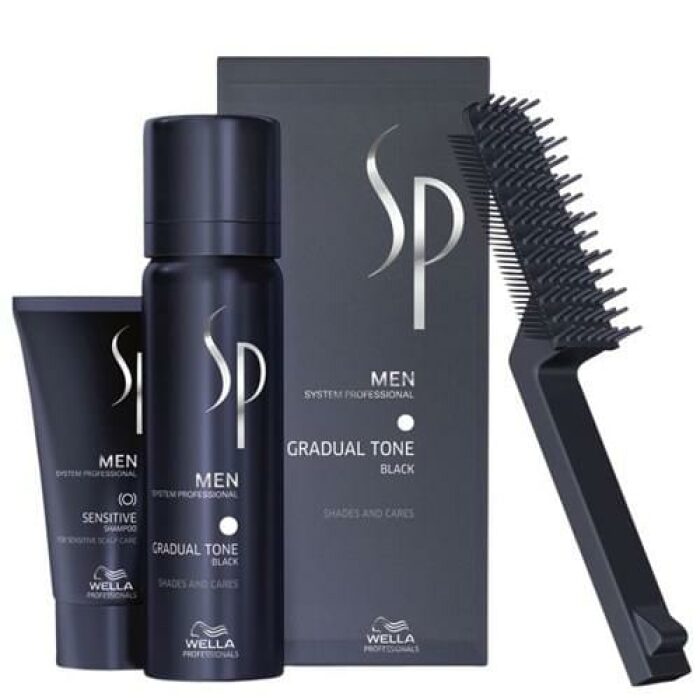 Sp WELLA SP MEN GRADUAL TONE (Μαύρο) 60ml + 30 ml (pigment mousse) - Image 1