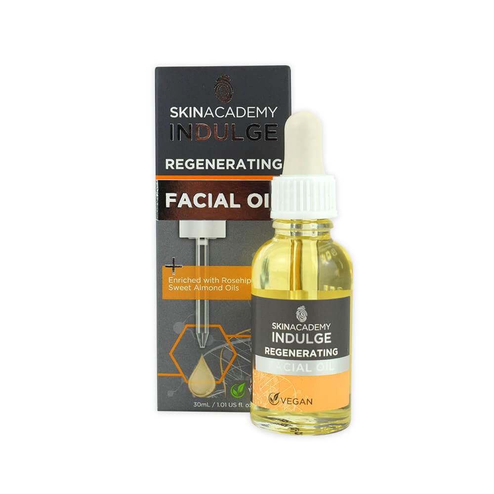 Regenerating-Facial-Oil_Box-Bottle Skin Academy Indulge Facial Oil – Regenerating - Image 1