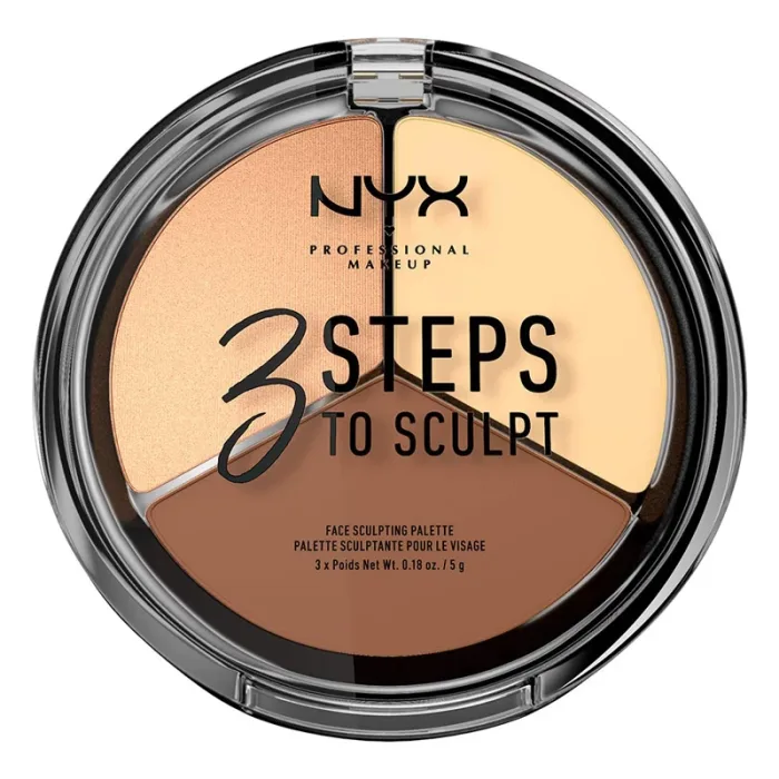 3 Steps to Sculpt Face Sculpting Παλέτα Highlighter - Image 1